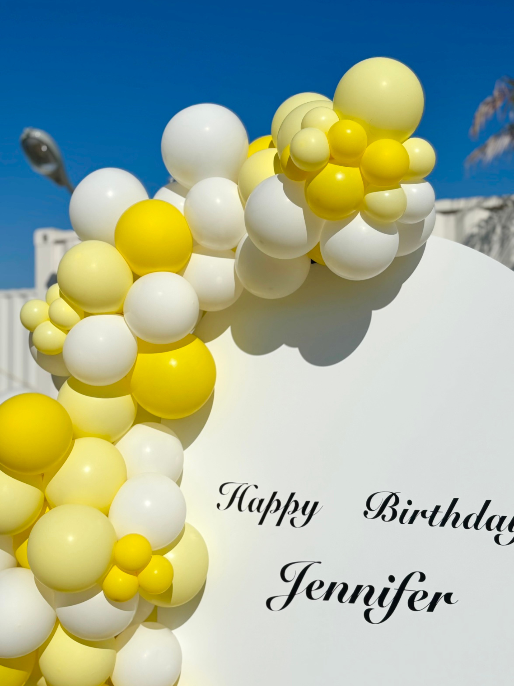 バックドロップ＋バルーンガーランド (マカロンイエロー)