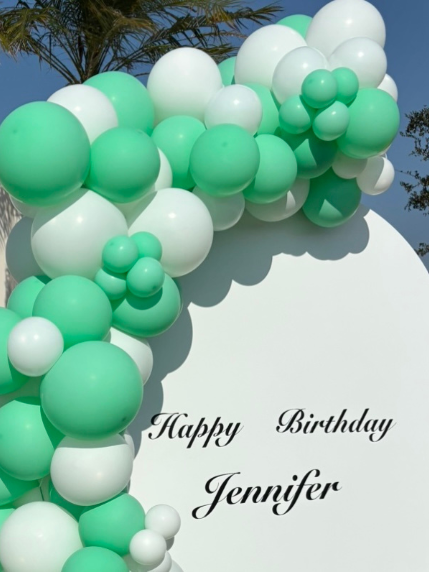 バックドロップ＋バルーンガーランド (マカロングリーン)