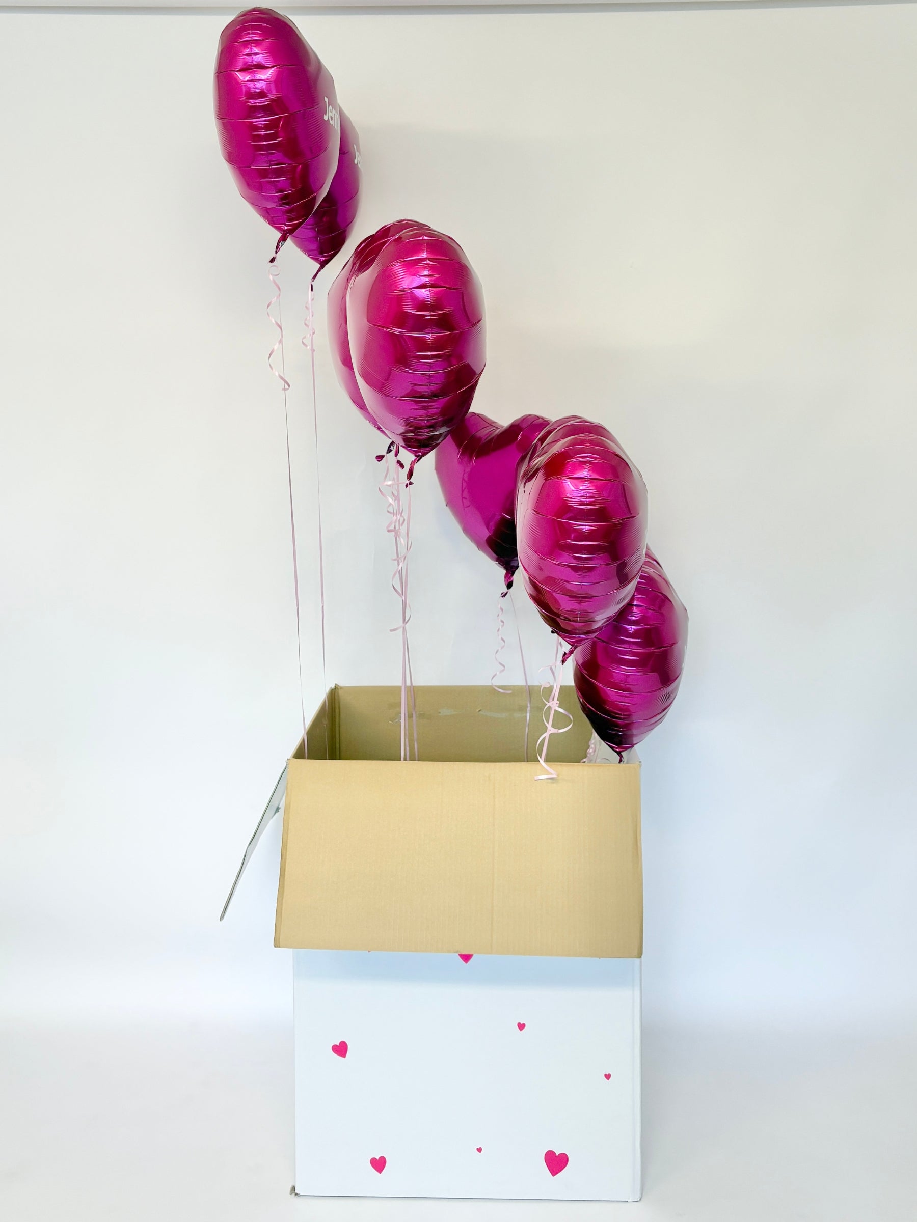 【2匹セット】バルーンドッグ⭐ローズクォーツ＆レッドネットジャスパー フルハートボックス(マゼンダ)｜JEFFERSON'S BALLOON | 渋谷のバルーン