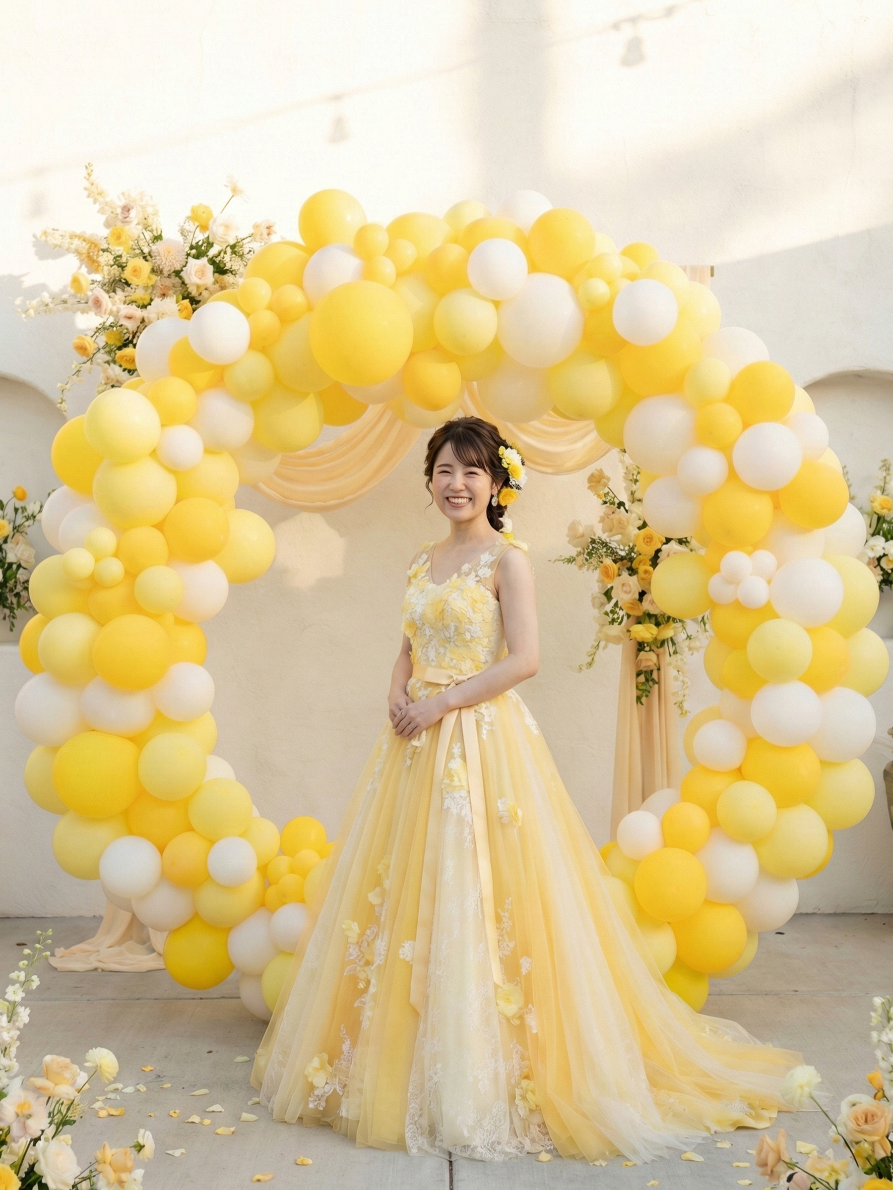 リングバルーン（マカロンイエロー）