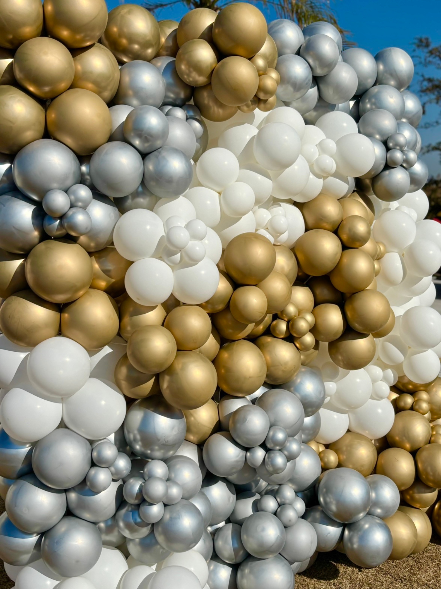 バルーンウォールデコ （ゴールド/シルバー）