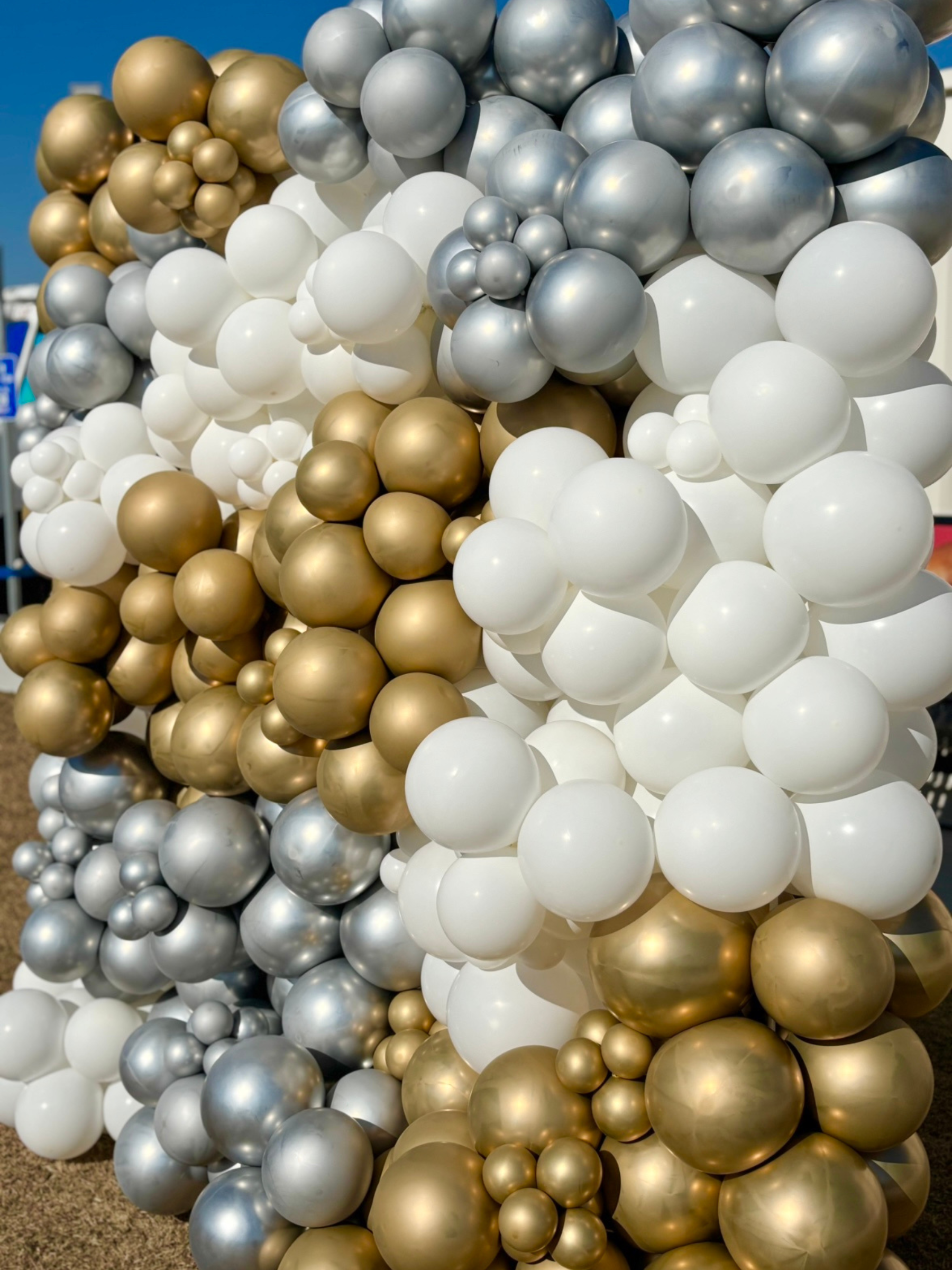 バルーンウォールデコ （ゴールド/シルバー）