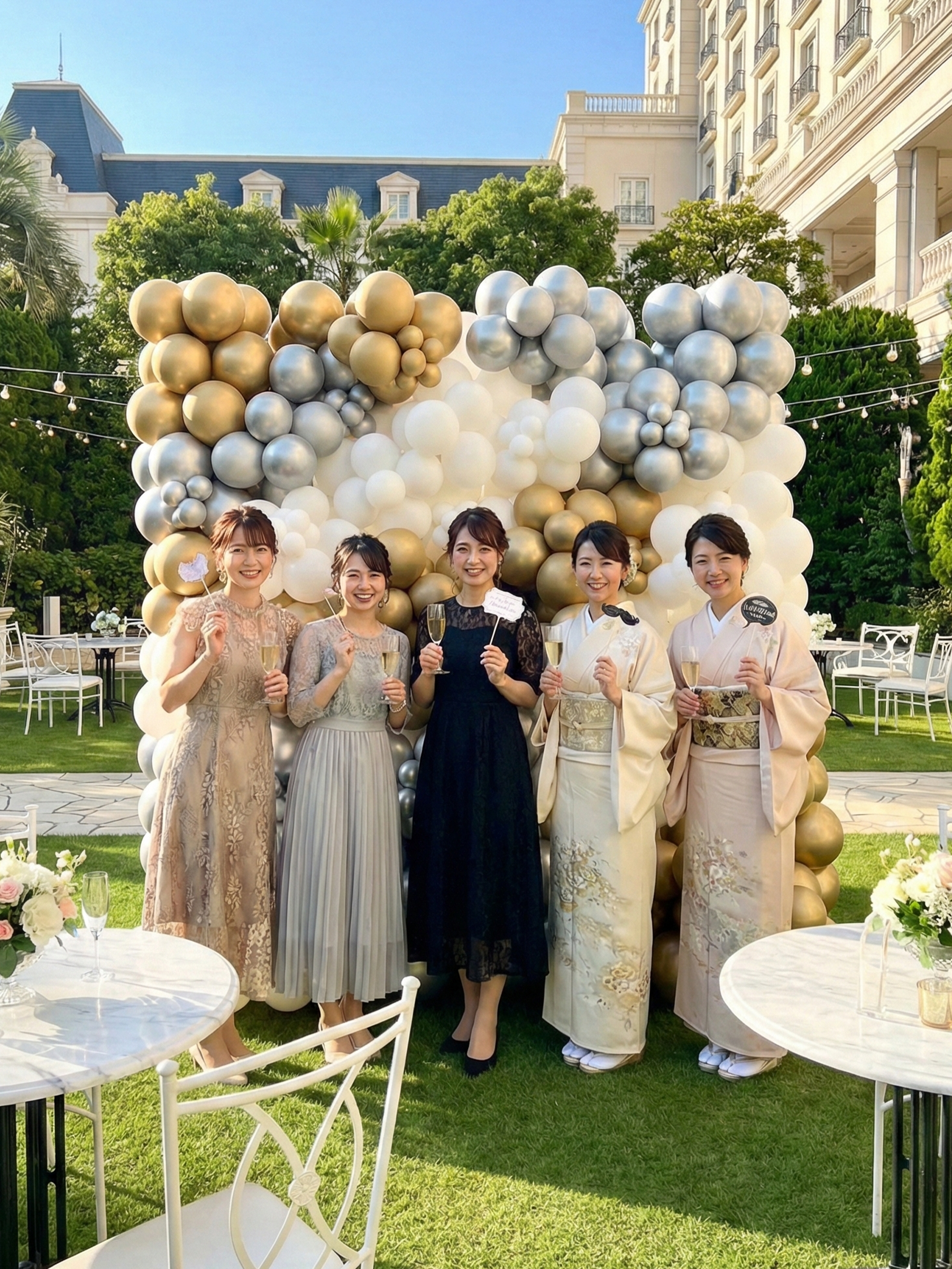 バルーンウォールデコ （ゴールド/シルバー）