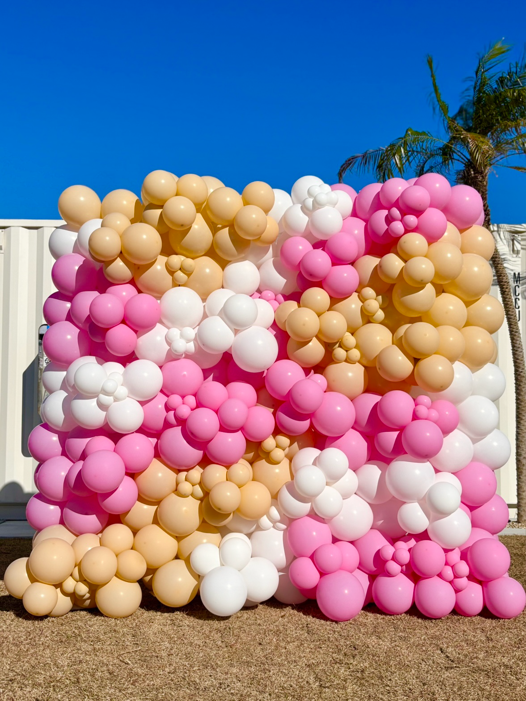 バルーンウォールデコ （ピンク/ホワイト）