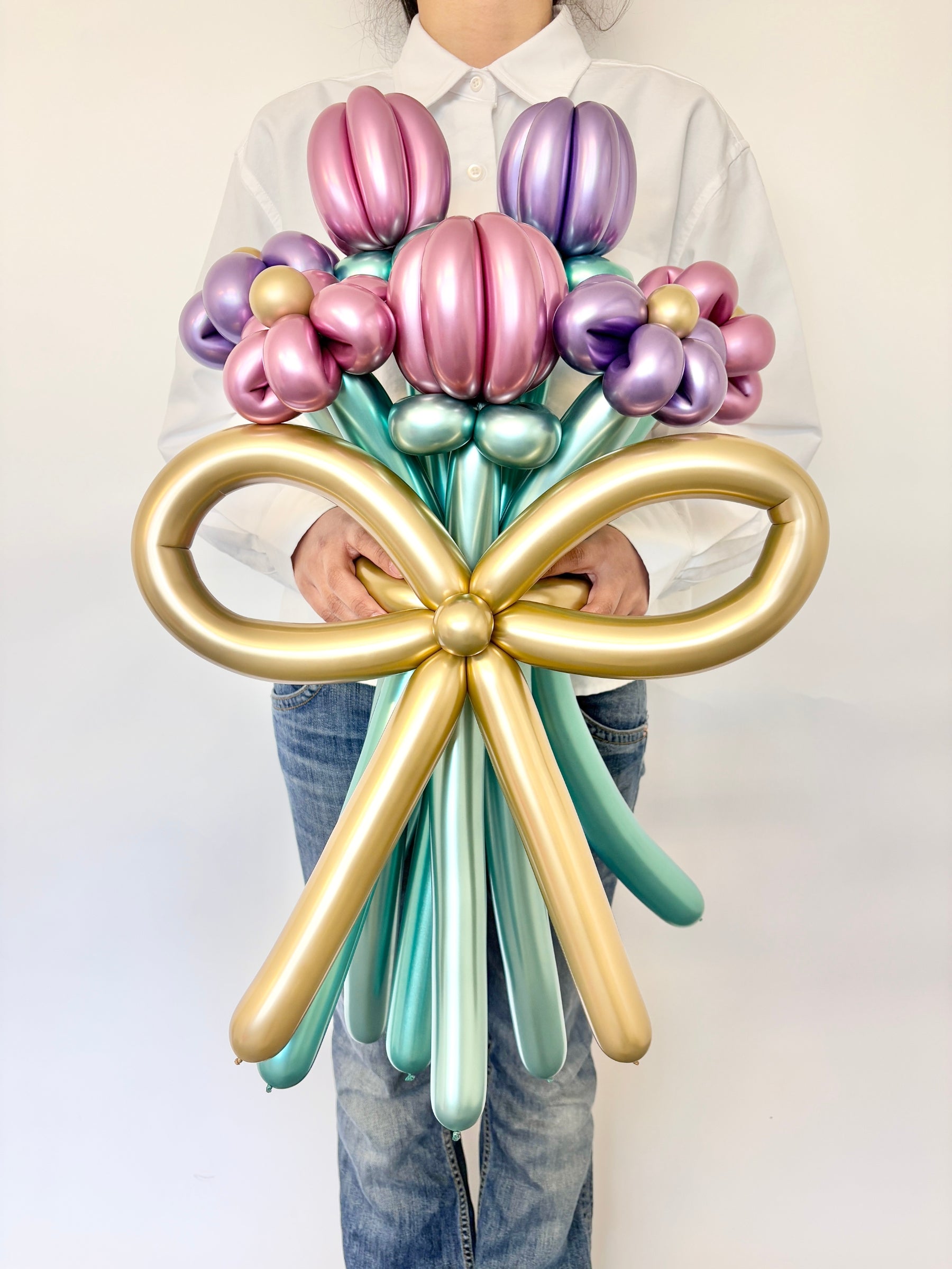 花束ブーケ（6輪花×チューリップ）