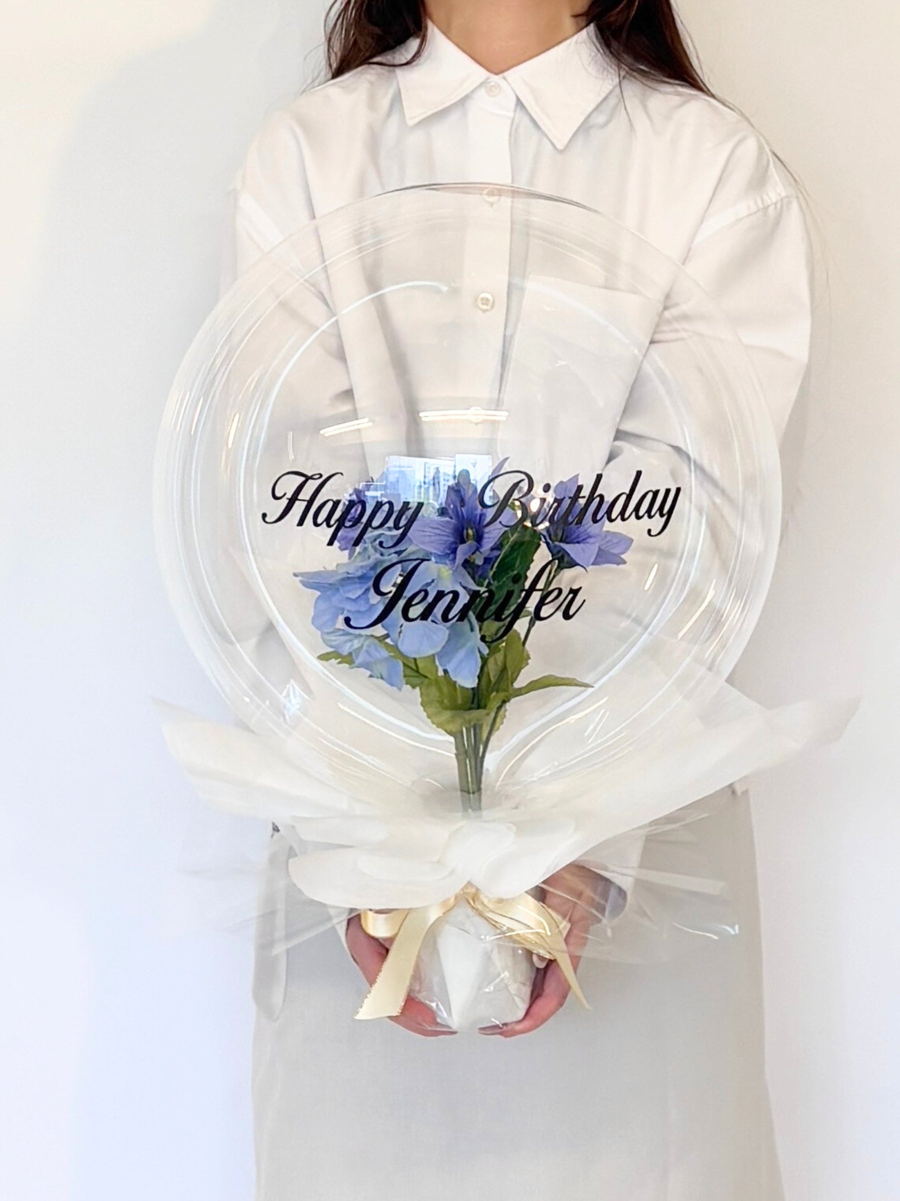 花入りブーケ（ブルー）