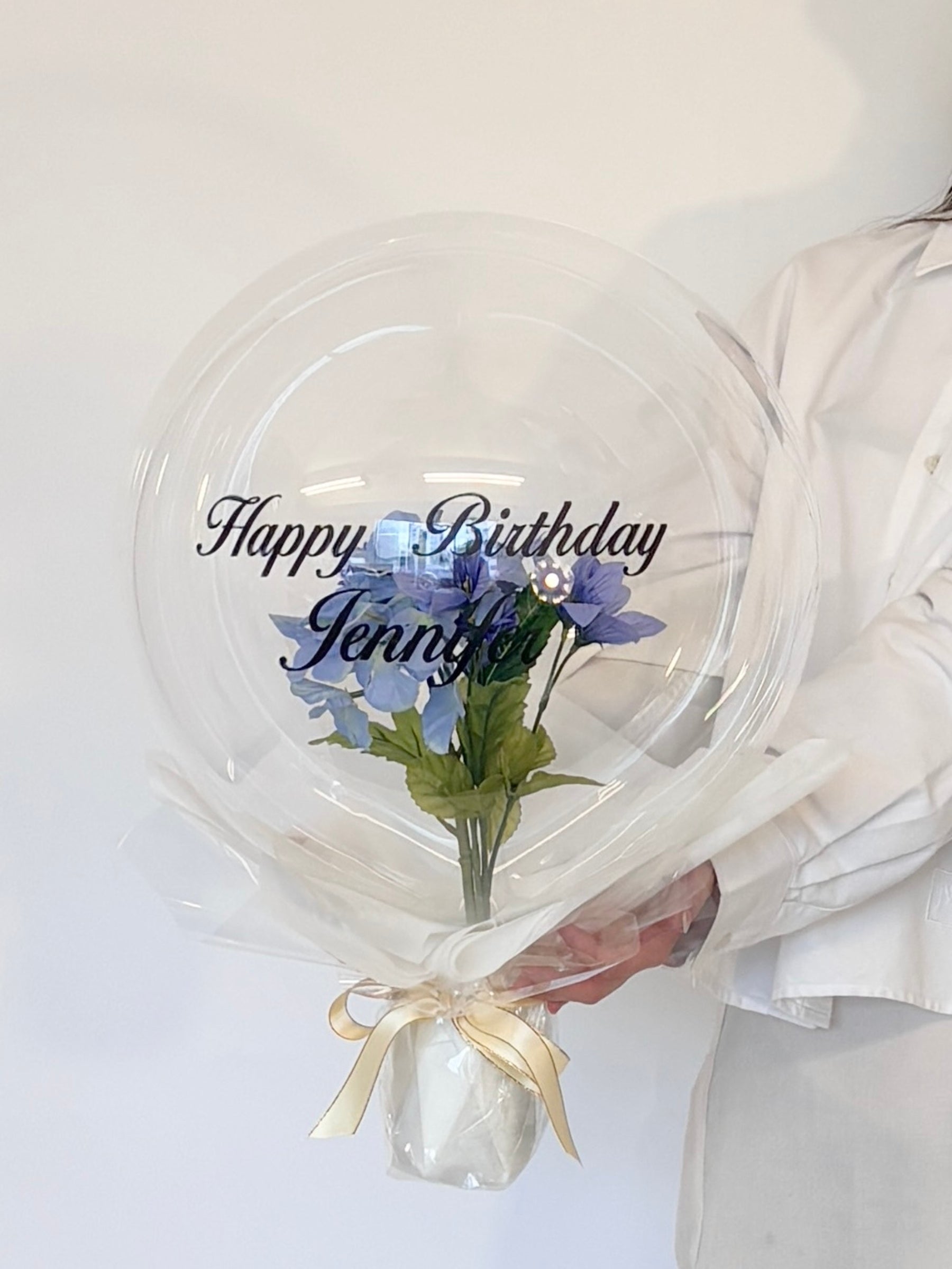 花入りブーケ（ブルー）