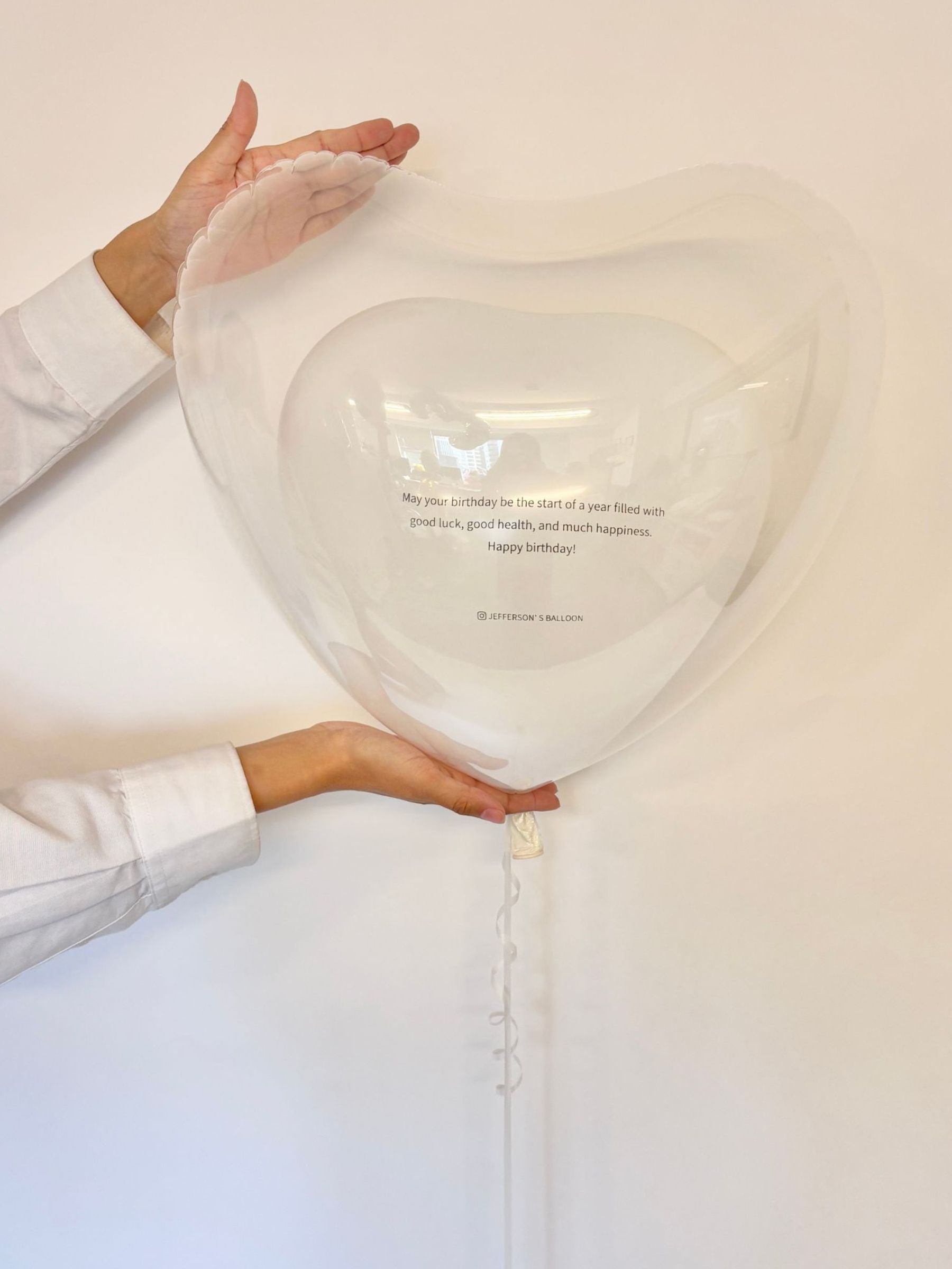 英文入りオリジナルバルーン（ホワイト）