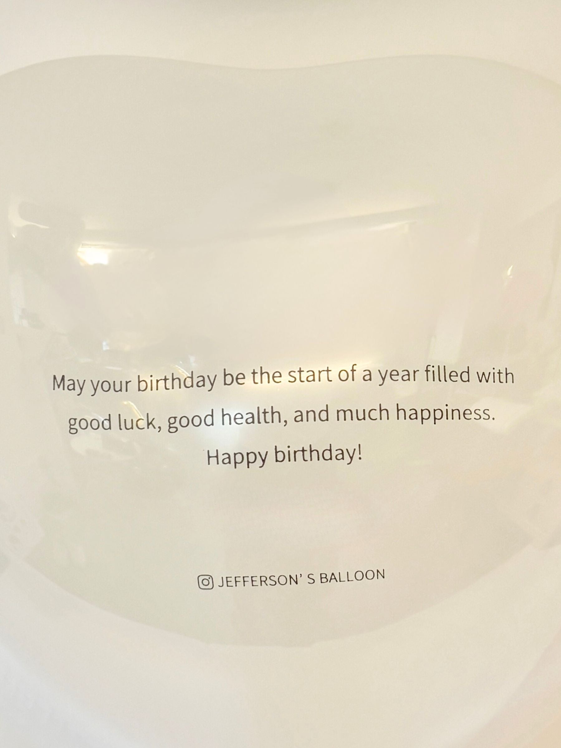 英文入りオリジナルバルーン（ホワイト）