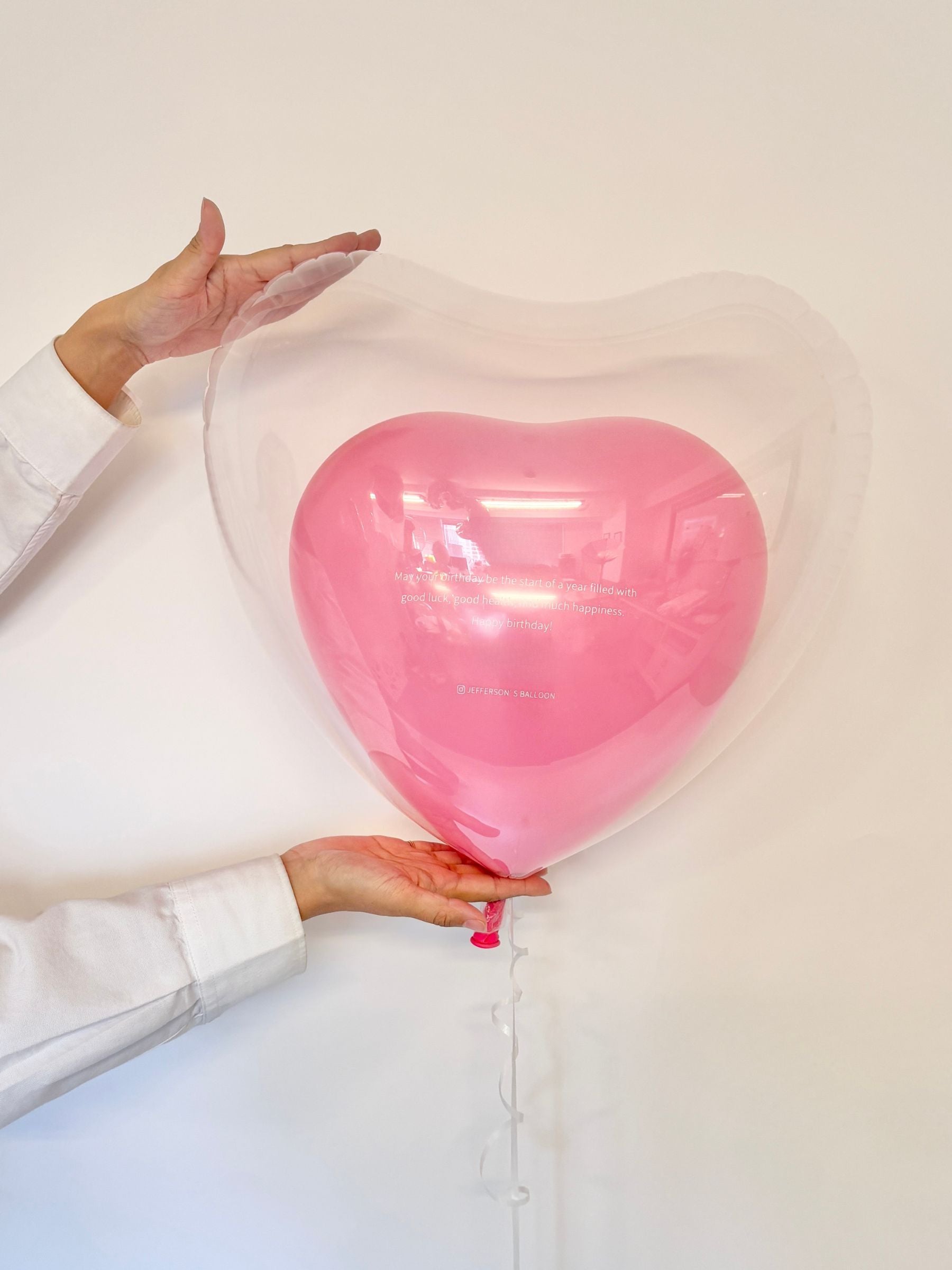 英文入りオリジナルバルーン(ピンク）