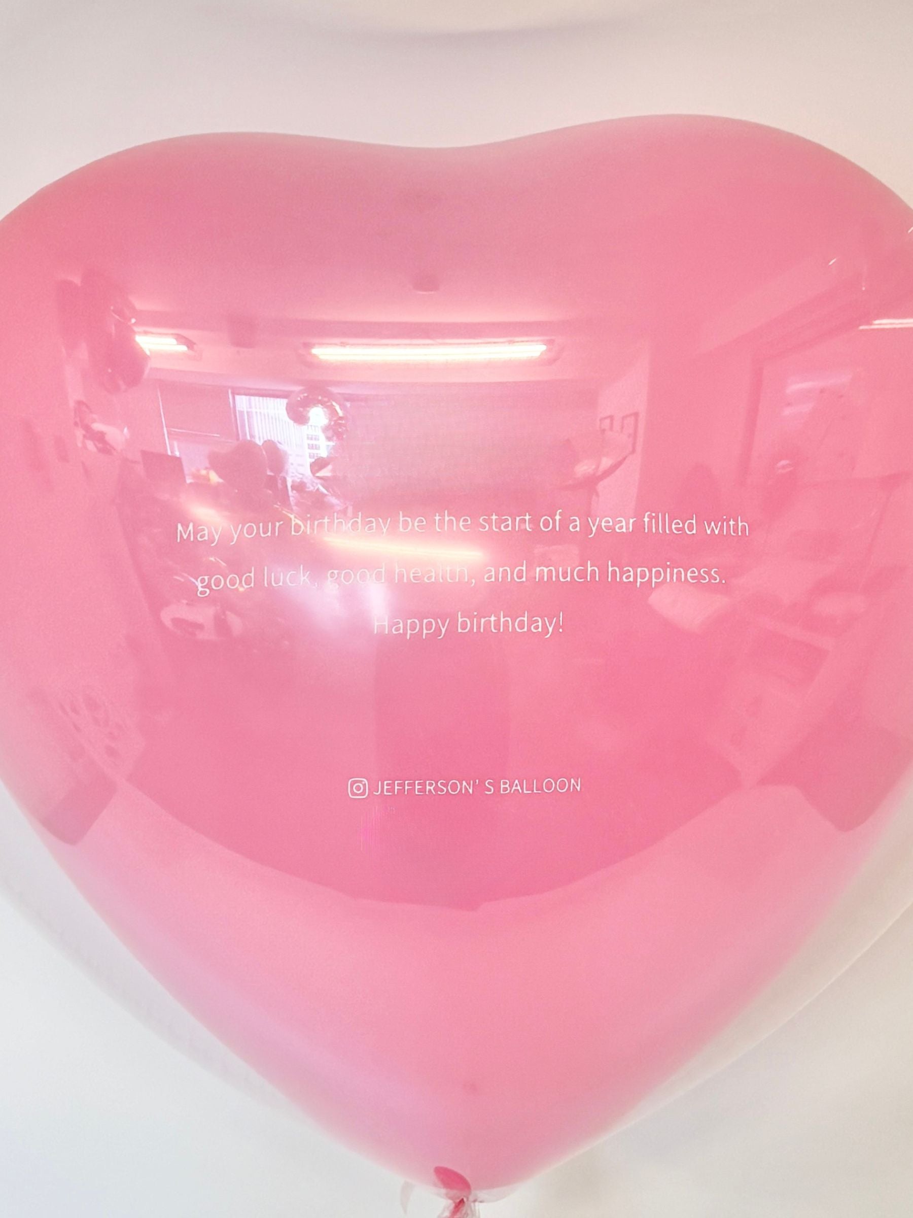 英文入りオリジナルバルーン(ピンク）