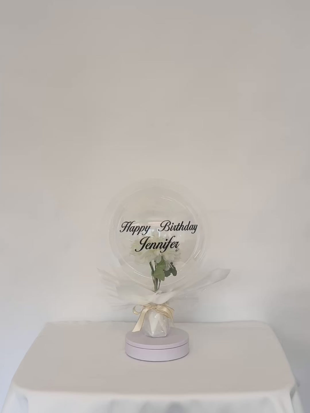 花入りブーケ（ホワイト）｜JEFFERSON'S BALLOON | 渋谷のバルーン