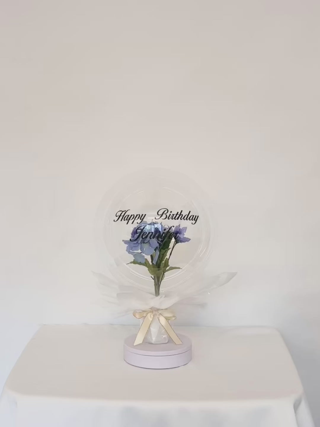 花入りブーケ（ブルー）｜JEFFERSON'S BALLOON | 渋谷のバルーン